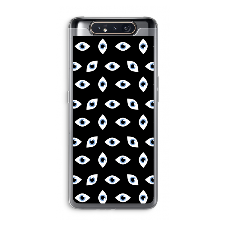Eyes pattern: Samsung Galaxy A80 Transparant Hoesje