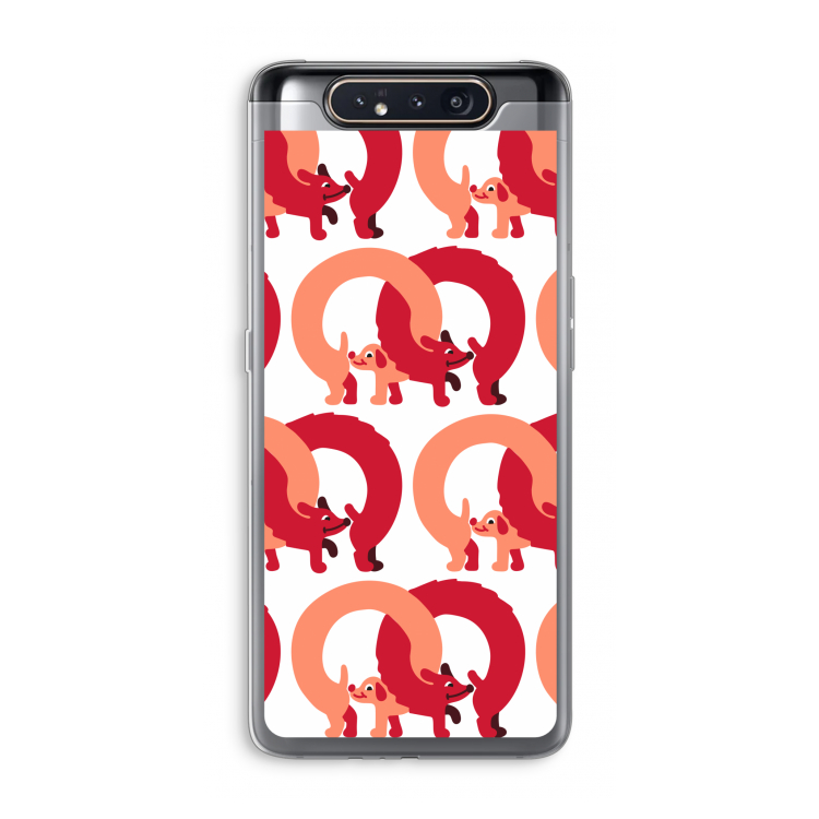 Dogs: Samsung Galaxy A80 Transparant Hoesje
