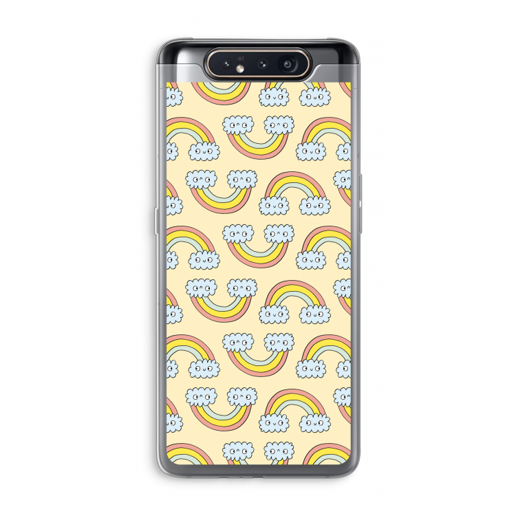 Regenboog: Samsung Galaxy A80 Transparant Hoesje