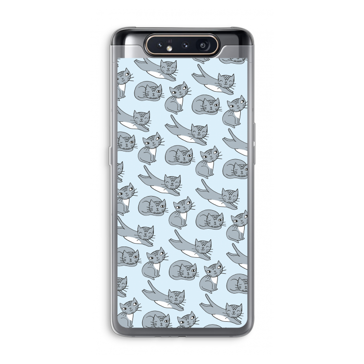 Poezen: Samsung Galaxy A80 Transparant Hoesje