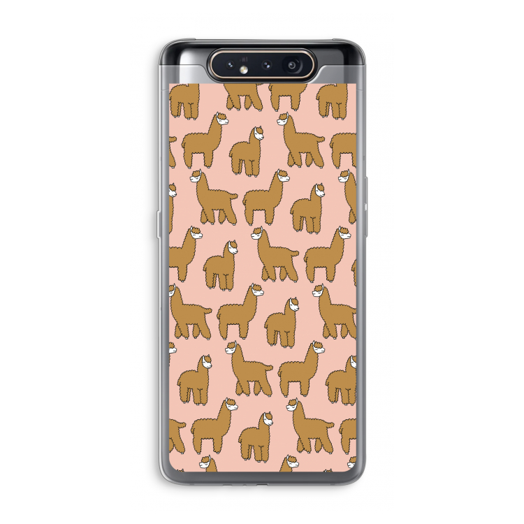 Alpacas: Samsung Galaxy A80 Transparant Hoesje