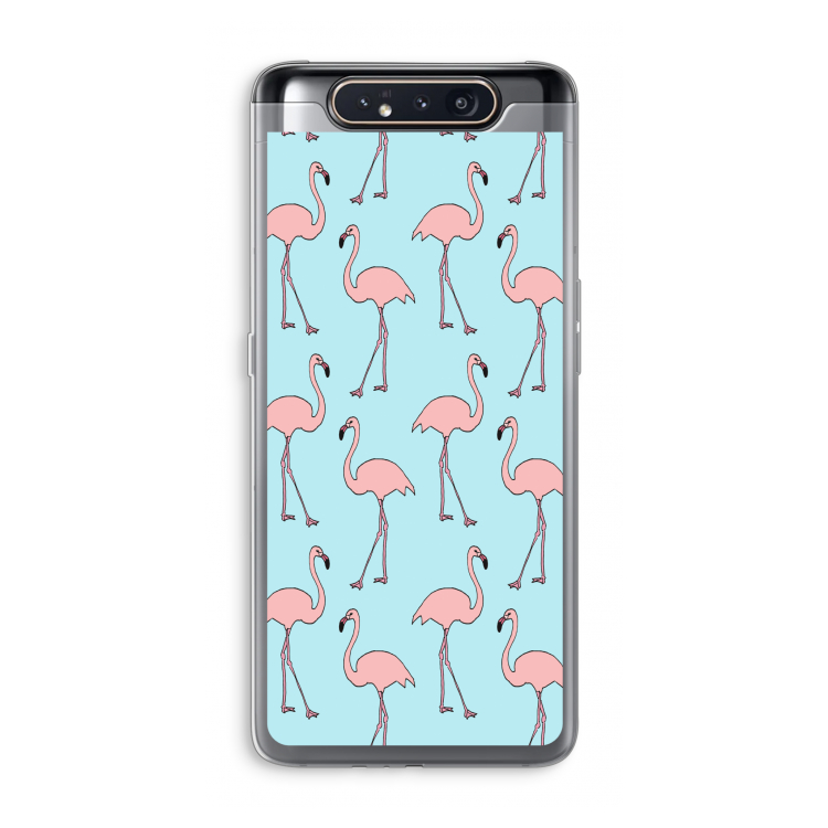 Anything Flamingoes: Samsung Galaxy A80 Transparant Hoesje