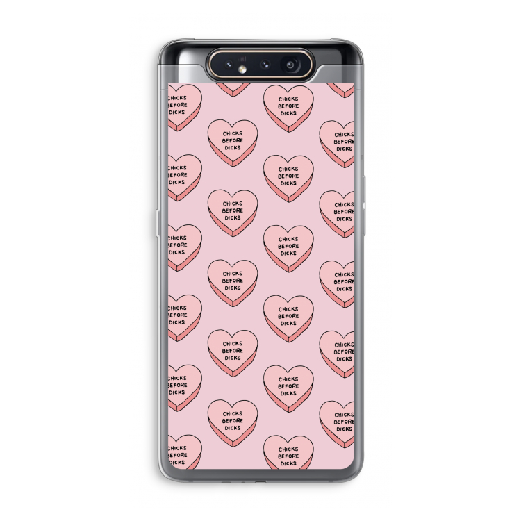 Chicks before dicks: Samsung Galaxy A80 Transparant Hoesje