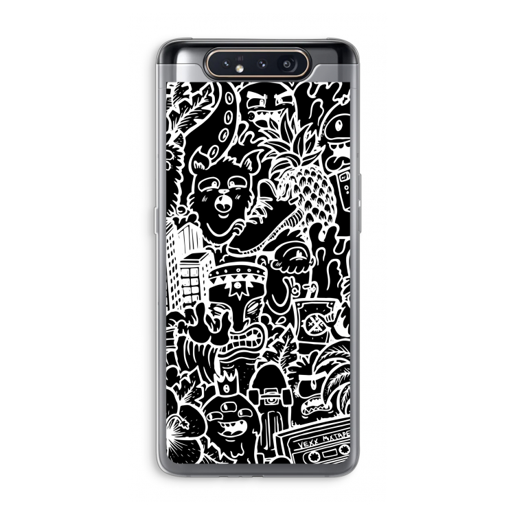 Vexx Black Mixtape: Samsung Galaxy A80 Transparant Hoesje