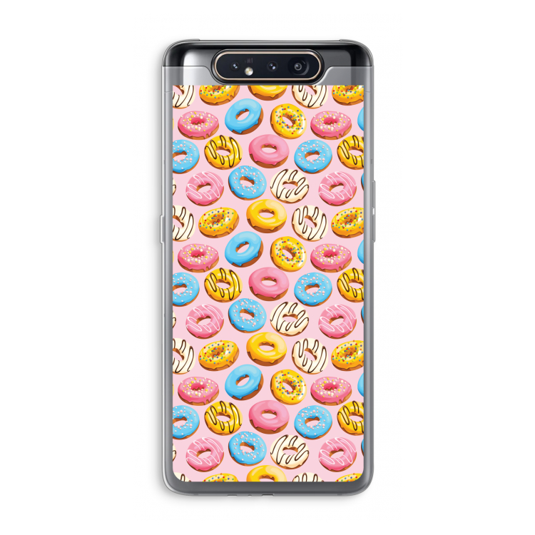 Pink donuts: Samsung Galaxy A80 Transparant Hoesje