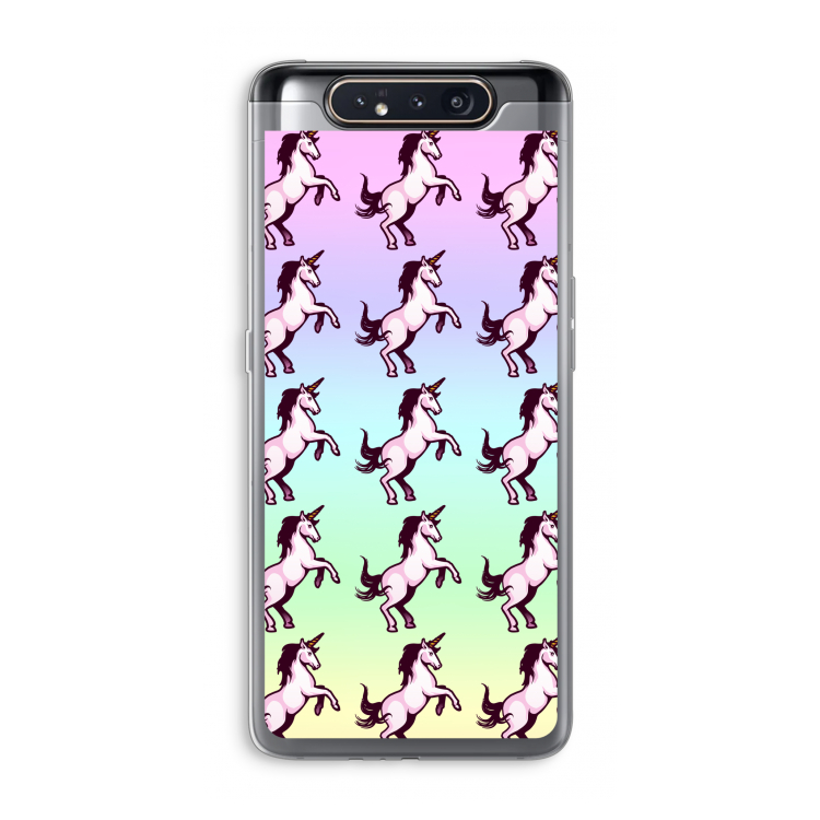 Musketon Unicorn: Samsung Galaxy A80 Transparant Hoesje