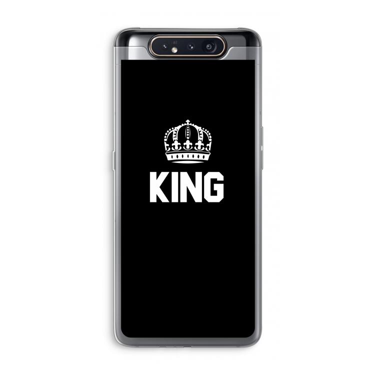 King zwart: Samsung Galaxy A80 Transparant Hoesje