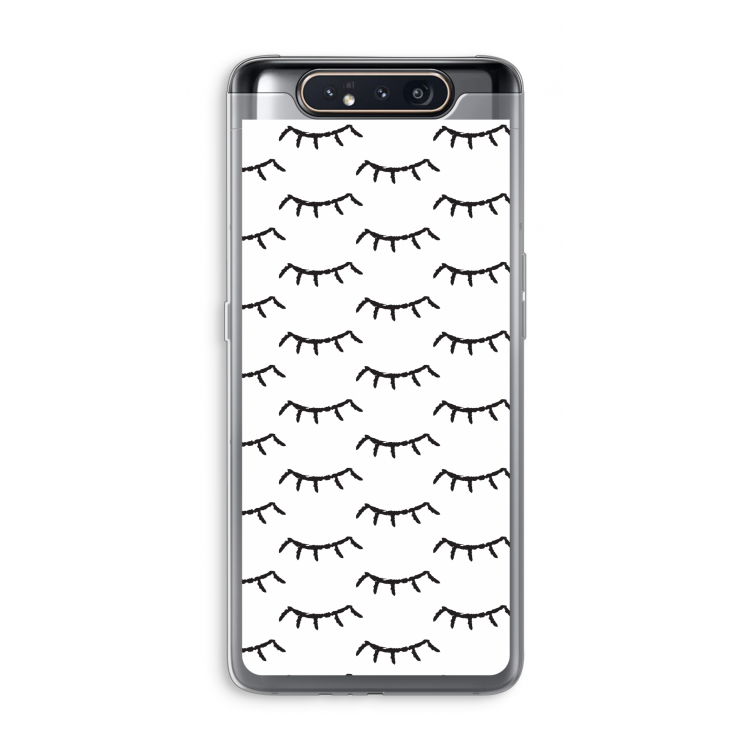Wimpers: Samsung Galaxy A80 Transparant Hoesje