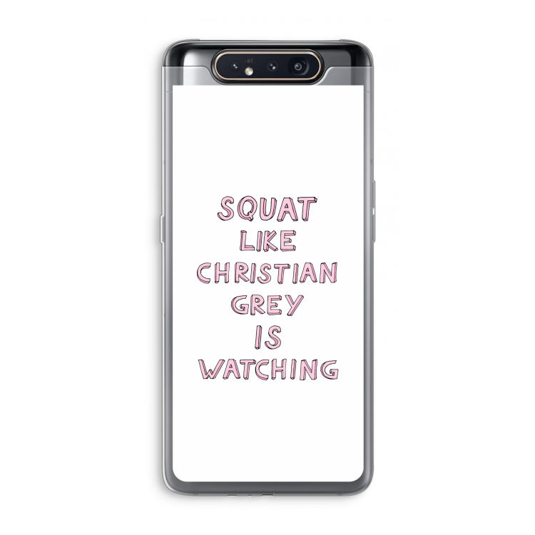 Christian Grey: Samsung Galaxy A80 Transparant Hoesje