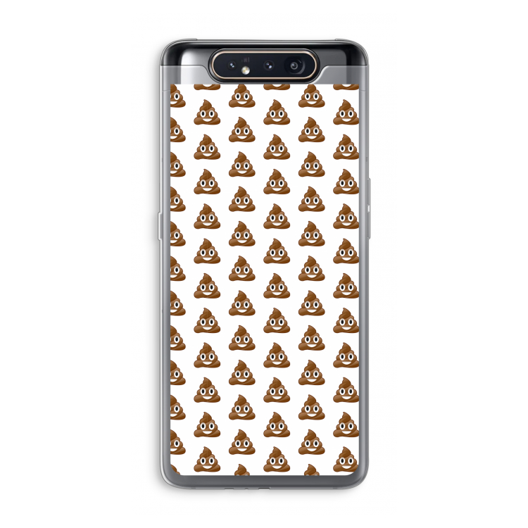 Poop emoji: Samsung Galaxy A80 Transparant Hoesje
