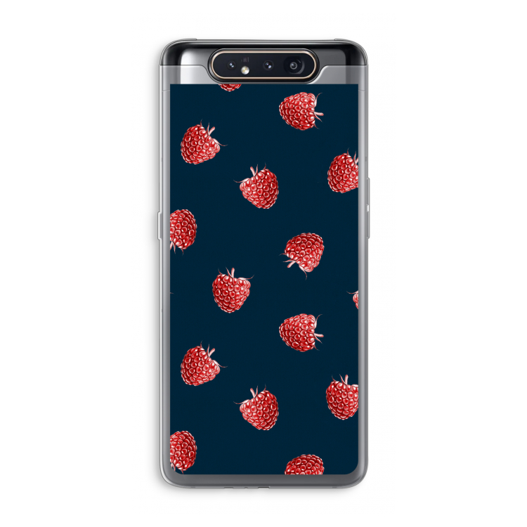 Framboosjes: Samsung Galaxy A80 Transparant Hoesje