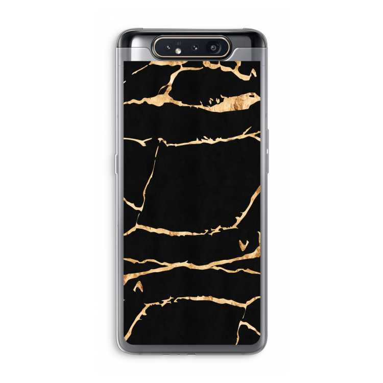 Gouden marmer: Samsung Galaxy A80 Transparant Hoesje