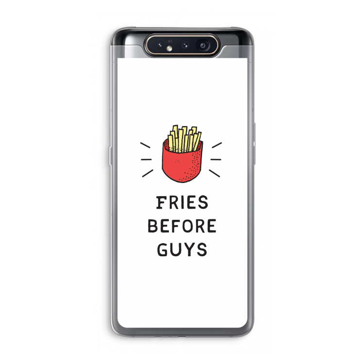 Fries before guys: Samsung Galaxy A80 Transparant Hoesje