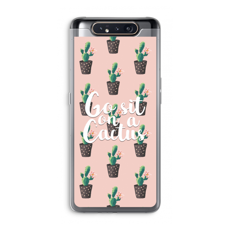 Cactus quote: Samsung Galaxy A80 Transparant Hoesje