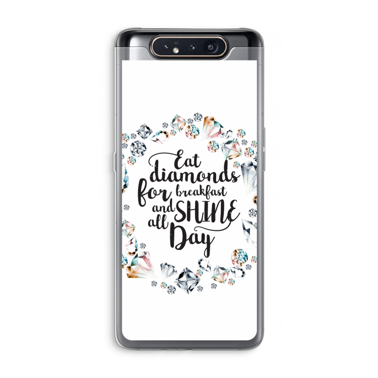 Diamonds: Samsung Galaxy A80 Transparant Hoesje
