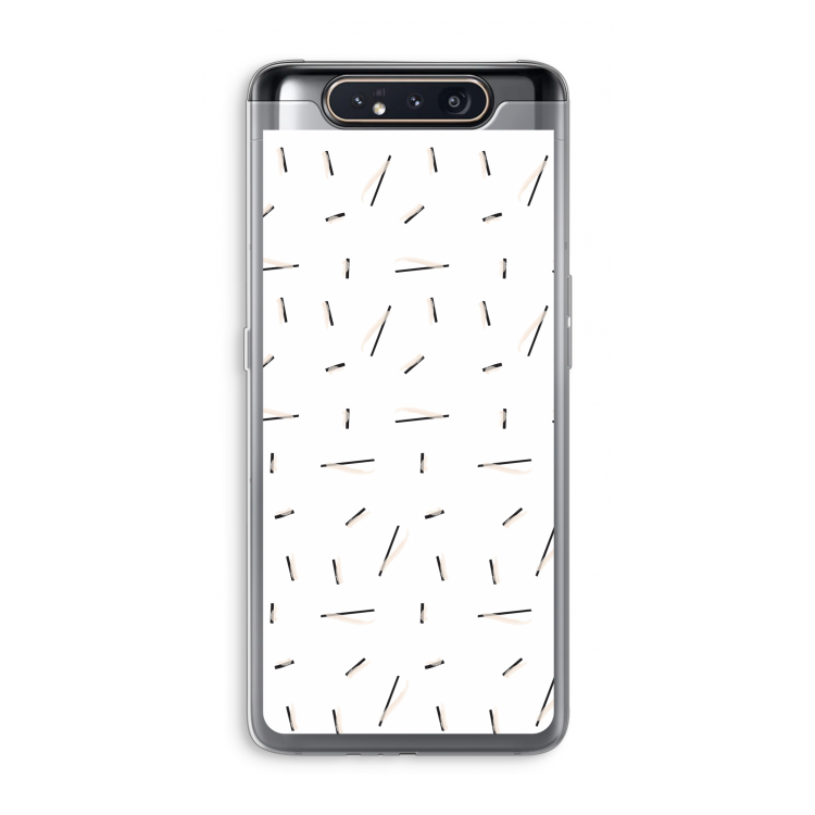 Hipster stripes: Samsung Galaxy A80 Transparant Hoesje