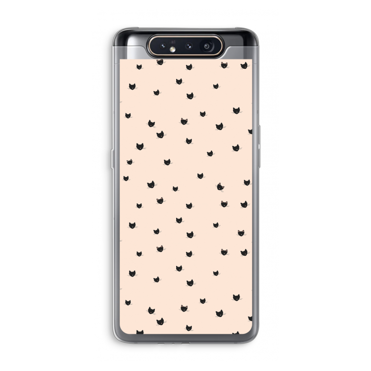 Kleine kattenkopjes: Samsung Galaxy A80 Transparant Hoesje