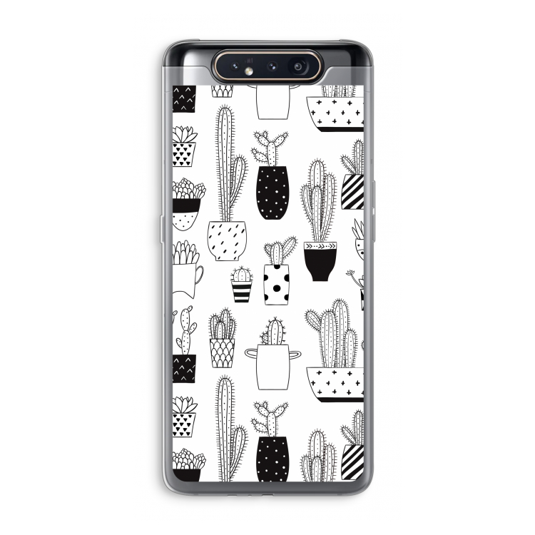 Cactusmotief: Samsung Galaxy A80 Transparant Hoesje