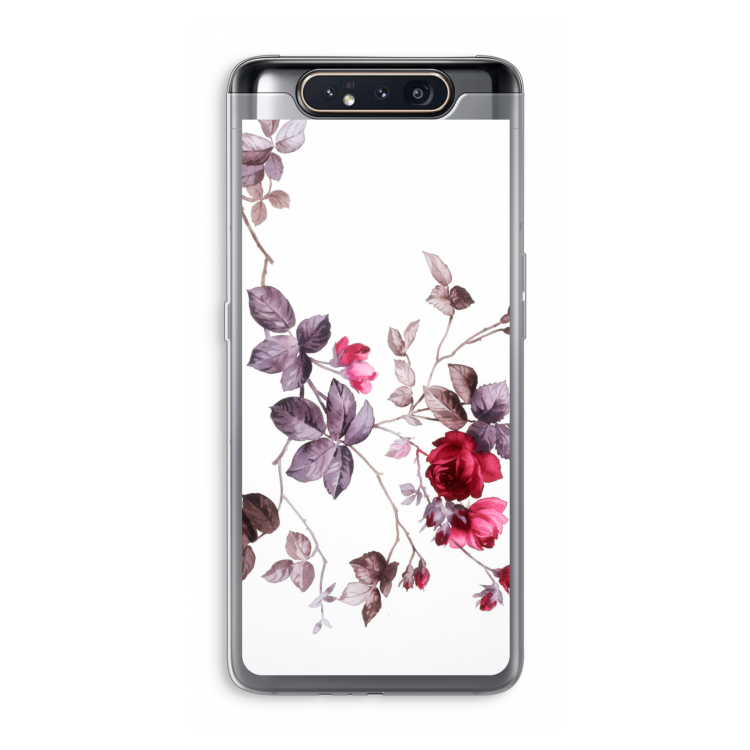 Mooie bloemen: Samsung Galaxy A80 Transparant Hoesje