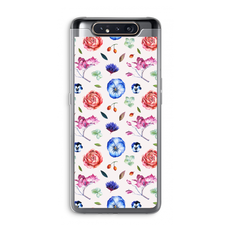Bloemetjes: Samsung Galaxy A80 Transparant Hoesje