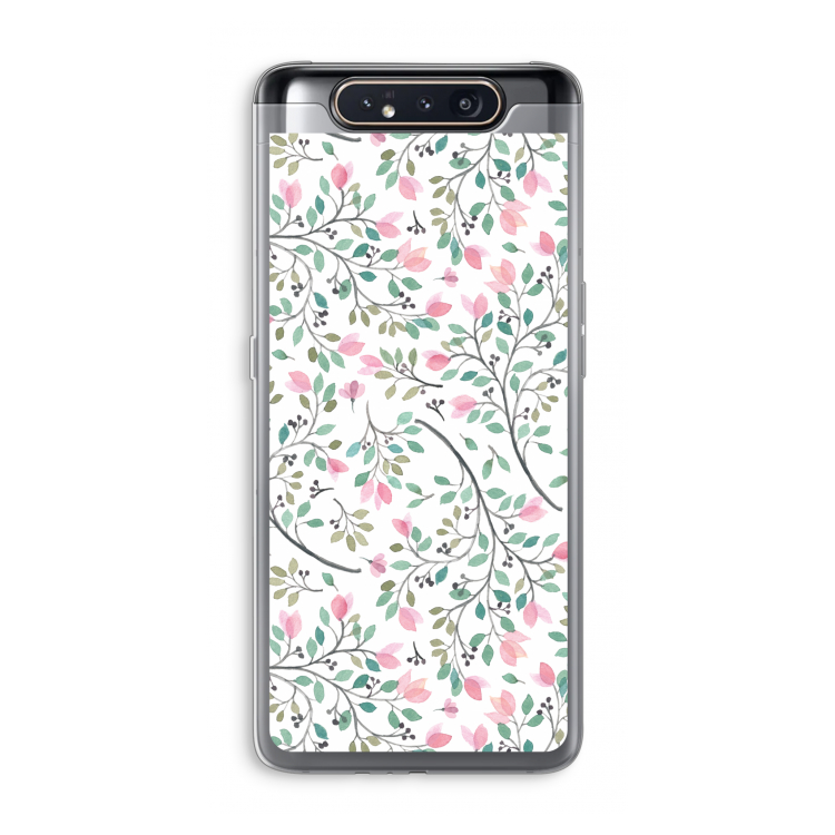 Sierlijke bloemen: Samsung Galaxy A80 Transparant Hoesje
