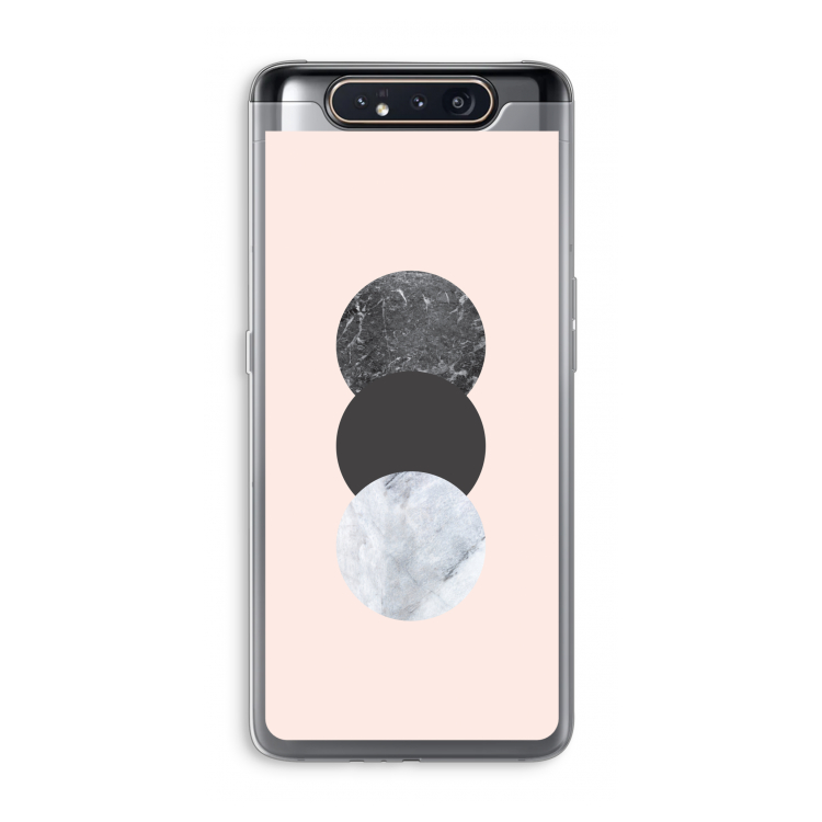 Marmeren cirkels: Samsung Galaxy A80 Transparant Hoesje