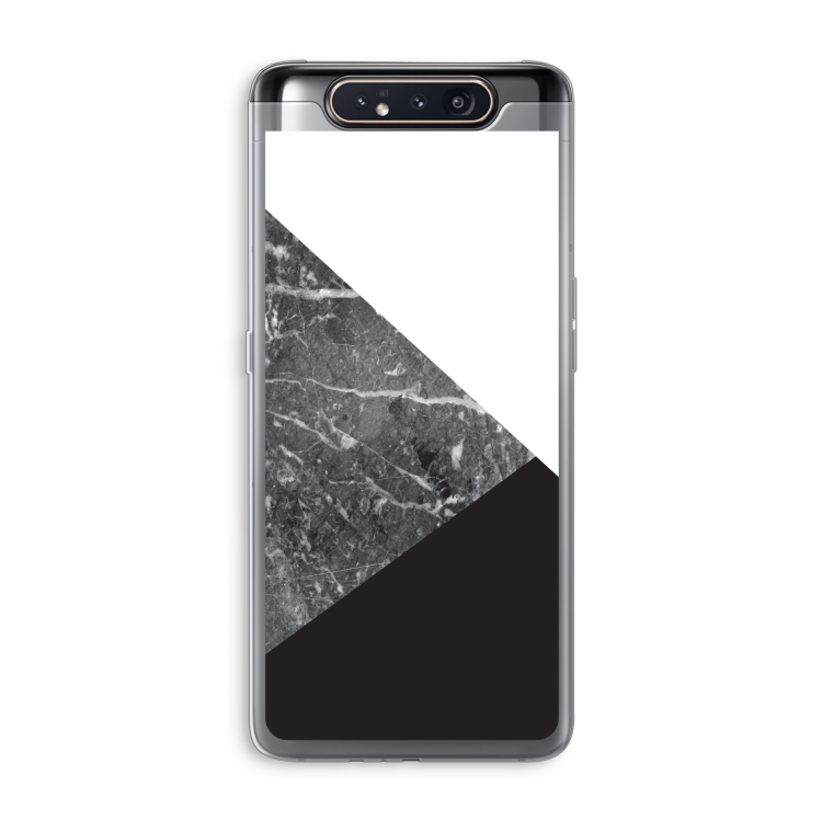 Combinatie marmer: Samsung Galaxy A80 Transparant Hoesje