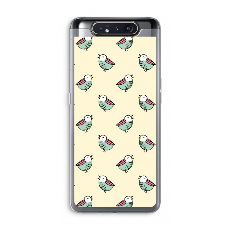 Vogeltjes: Samsung Galaxy A80 Transparant Hoesje