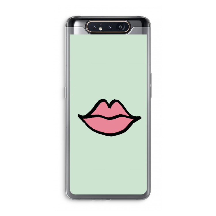 Kusje: Samsung Galaxy A80 Transparant Hoesje