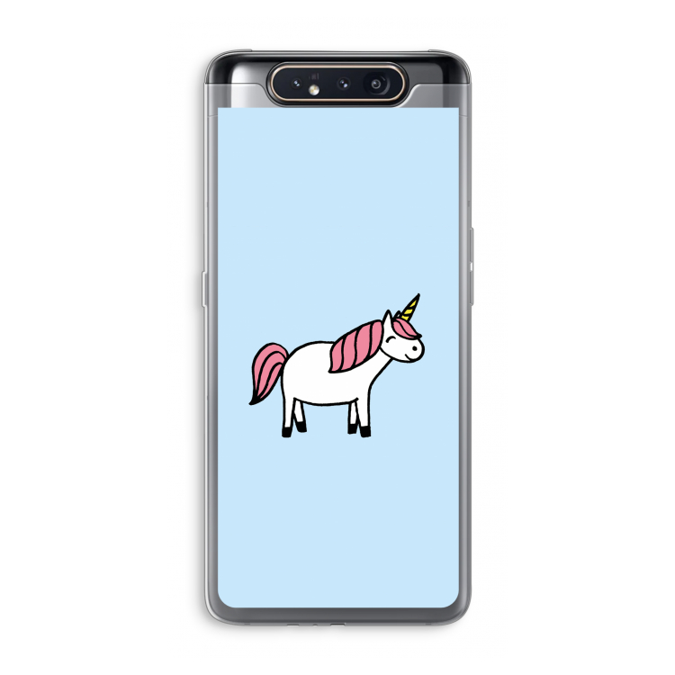 Eenhoorn: Samsung Galaxy A80 Transparant Hoesje
