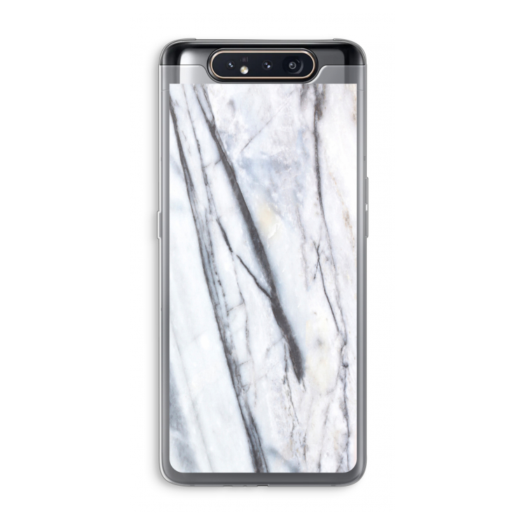Gestreepte marmer: Samsung Galaxy A80 Transparant Hoesje