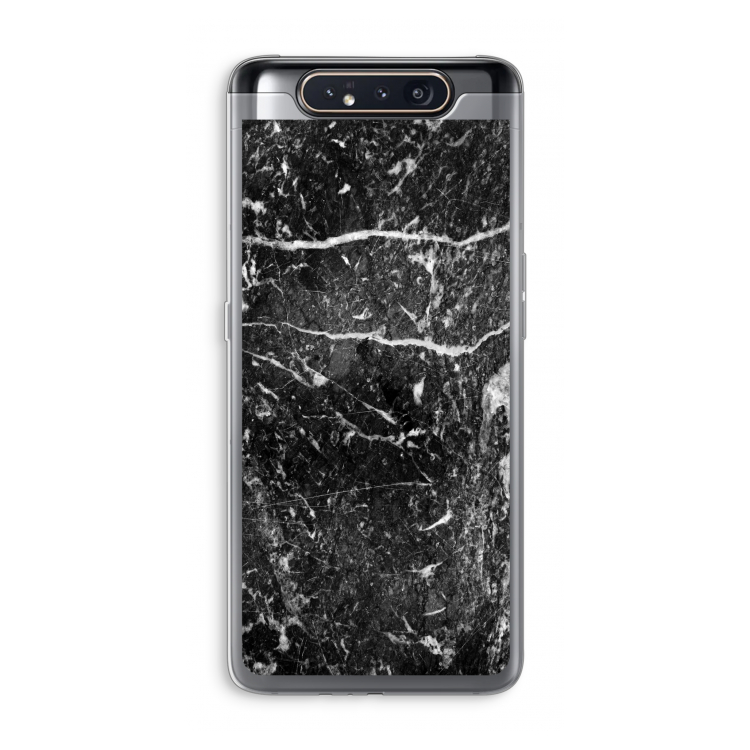 Zwart marmer: Samsung Galaxy A80 Transparant Hoesje