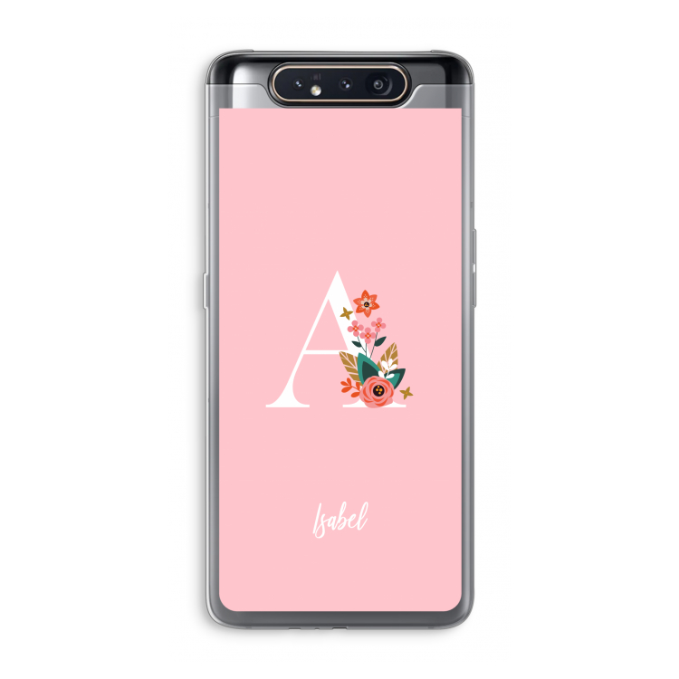 Pink Bouquet: Samsung Galaxy A80 Transparant Hoesje