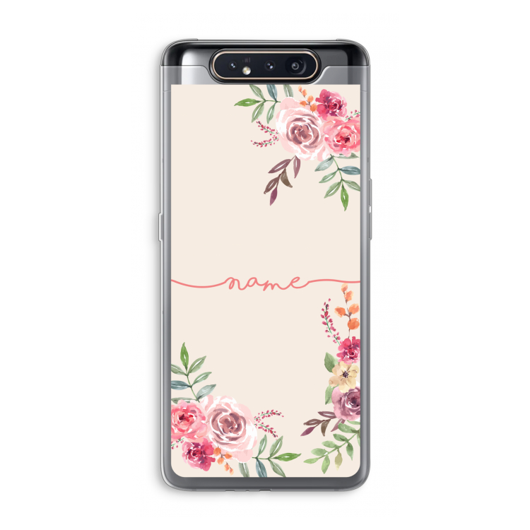 Rozen: Samsung Galaxy A80 Transparant Hoesje