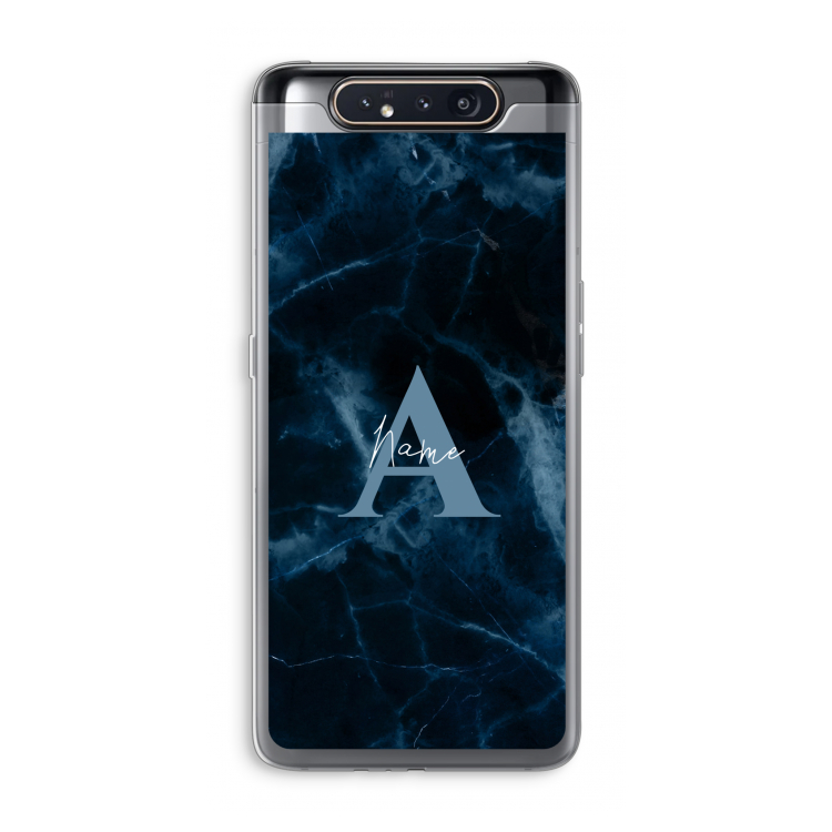 Midnight Marble: Samsung Galaxy A80 Transparant Hoesje