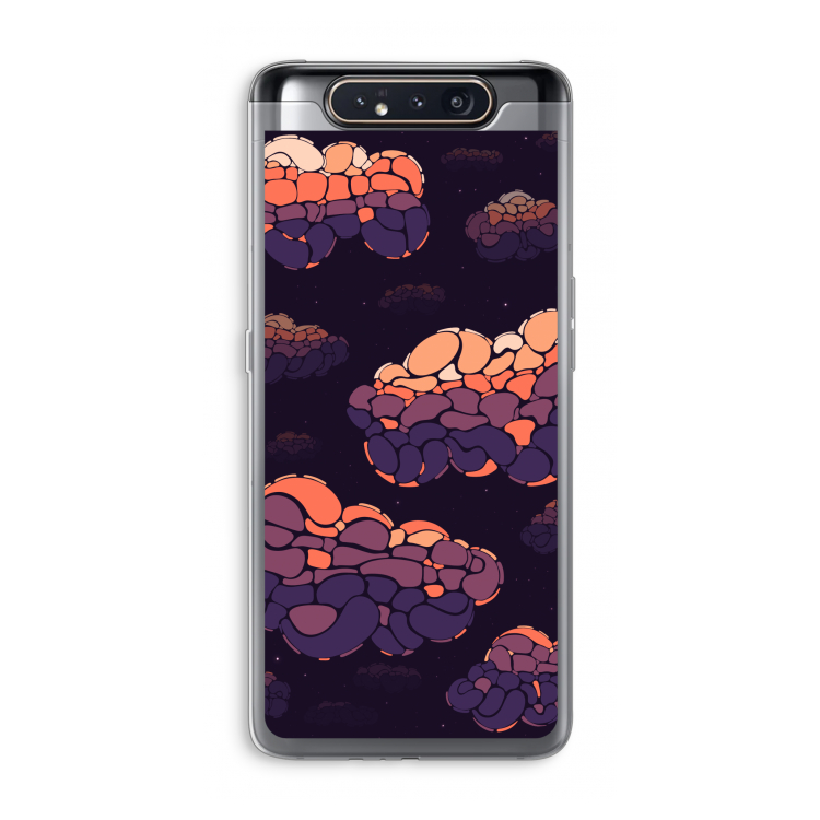 Patroon Wolken: Samsung Galaxy A80 Transparant Hoesje