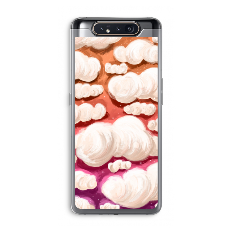 Katoen Wolken: Samsung Galaxy A80 Transparant Hoesje