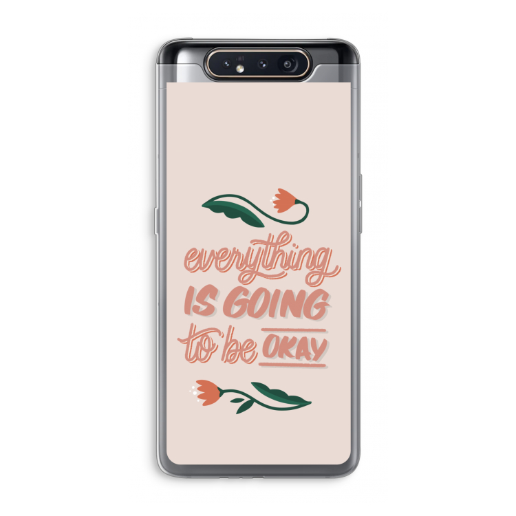 Optimistic flower girl: Samsung Galaxy A80 Transparant Hoesje