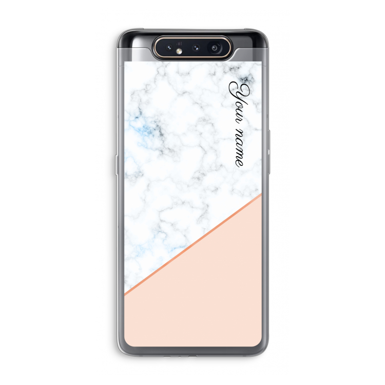 Marmer in stijl: Samsung Galaxy A80 Transparant Hoesje