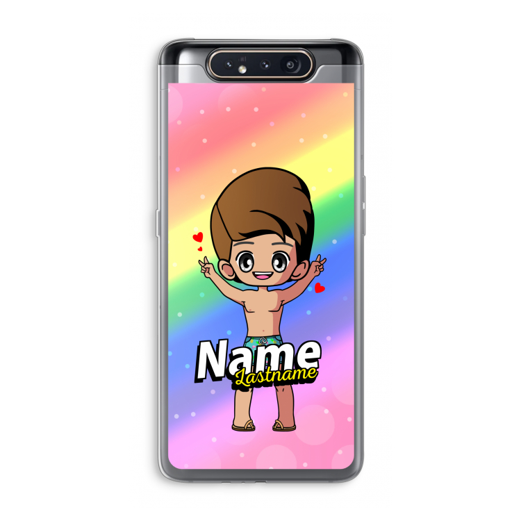 Chibi Maker man: Samsung Galaxy A80 Transparant Hoesje