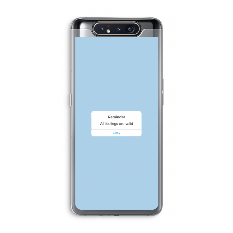 Reminder: Samsung Galaxy A80 Transparant Hoesje