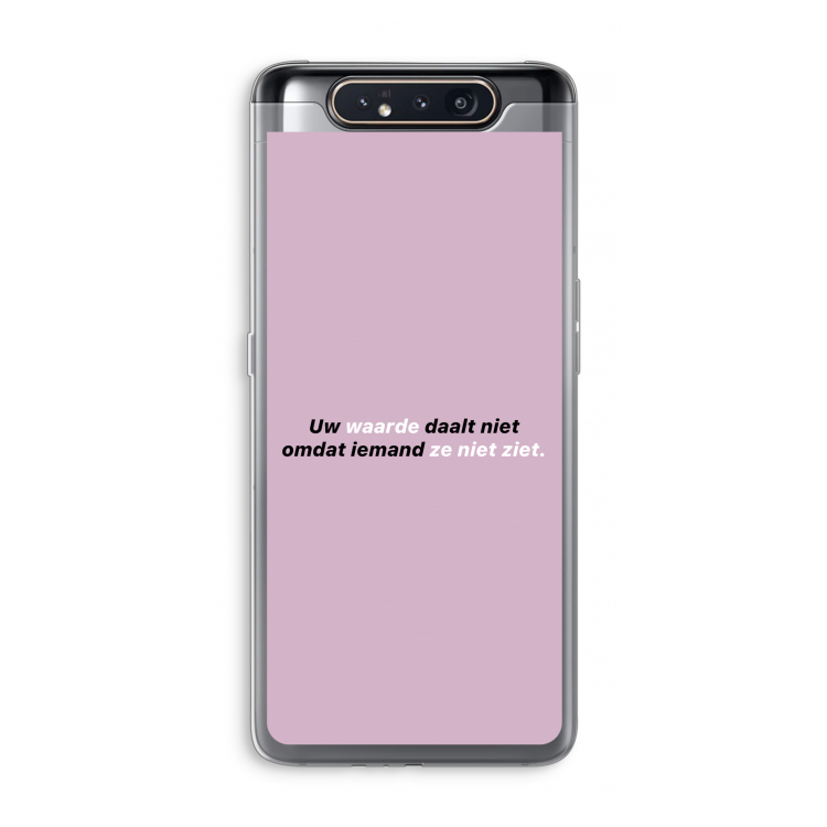 uw waarde daalt niet: Samsung Galaxy A80 Transparant Hoesje