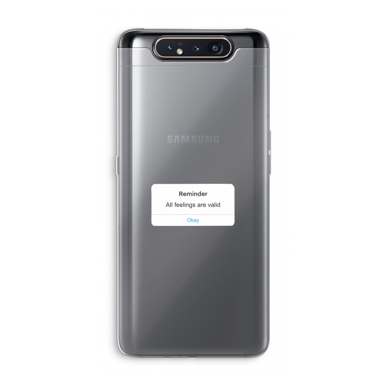 Reminder: Samsung Galaxy A80 Transparant Hoesje