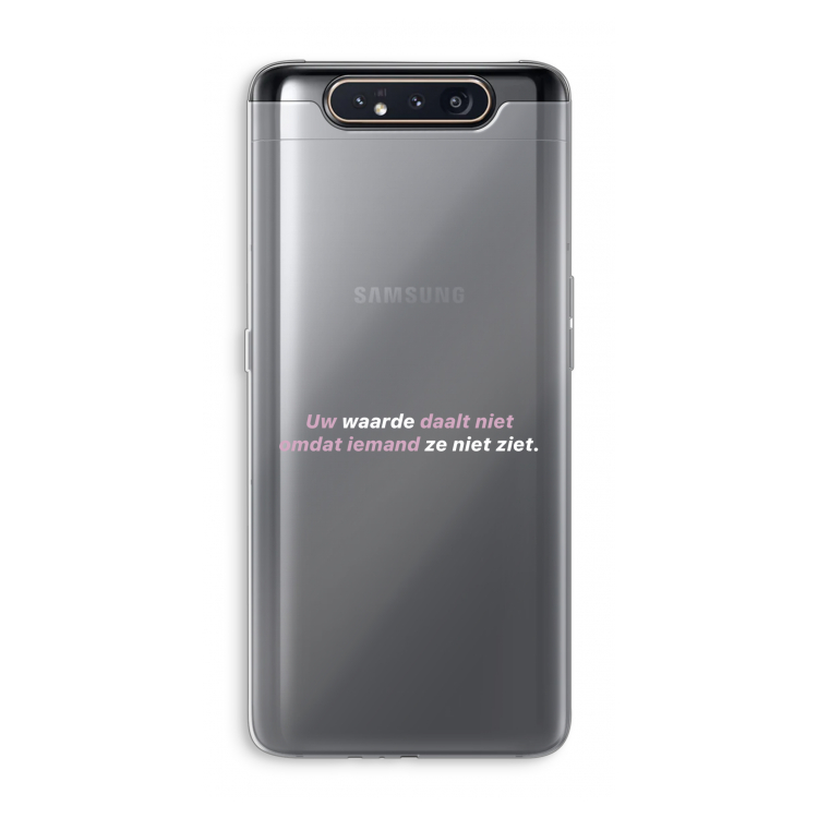 uw waarde daalt niet: Samsung Galaxy A80 Transparant Hoesje