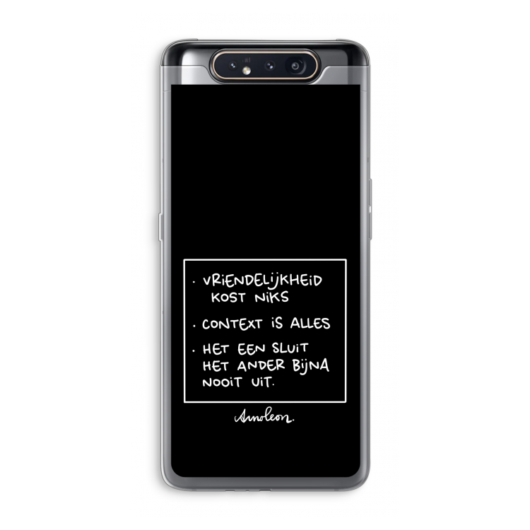 Mijn Motto's: Samsung Galaxy A80 Transparant Hoesje