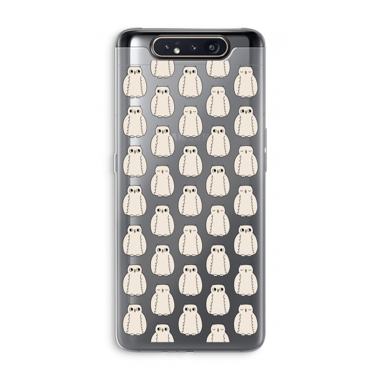 Uilen: Samsung Galaxy A80 Transparant Hoesje