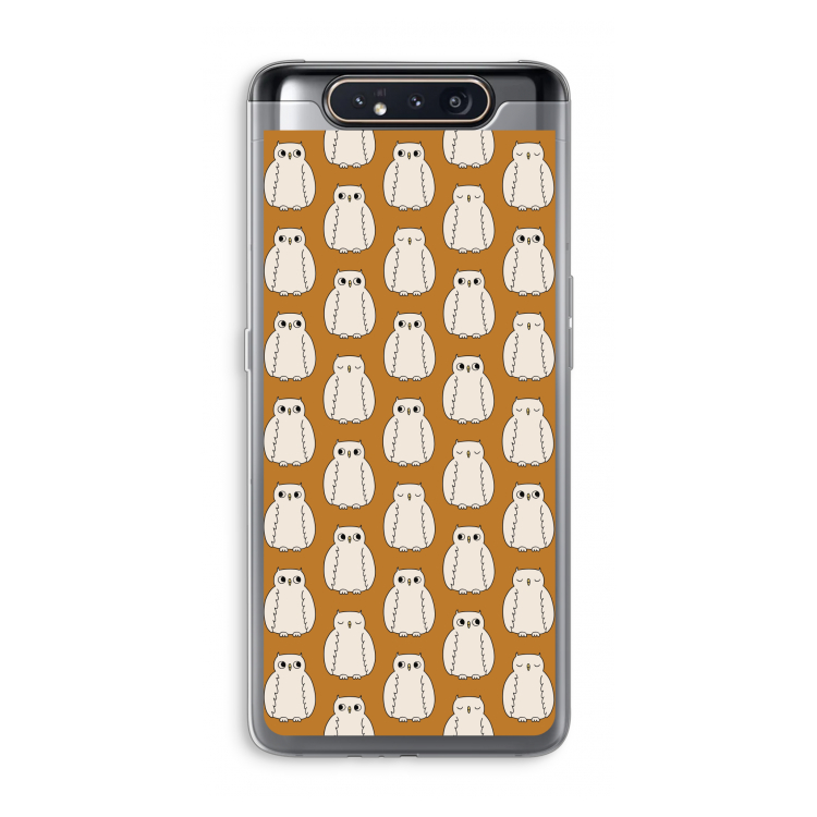 Uilen: Samsung Galaxy A80 Transparant Hoesje