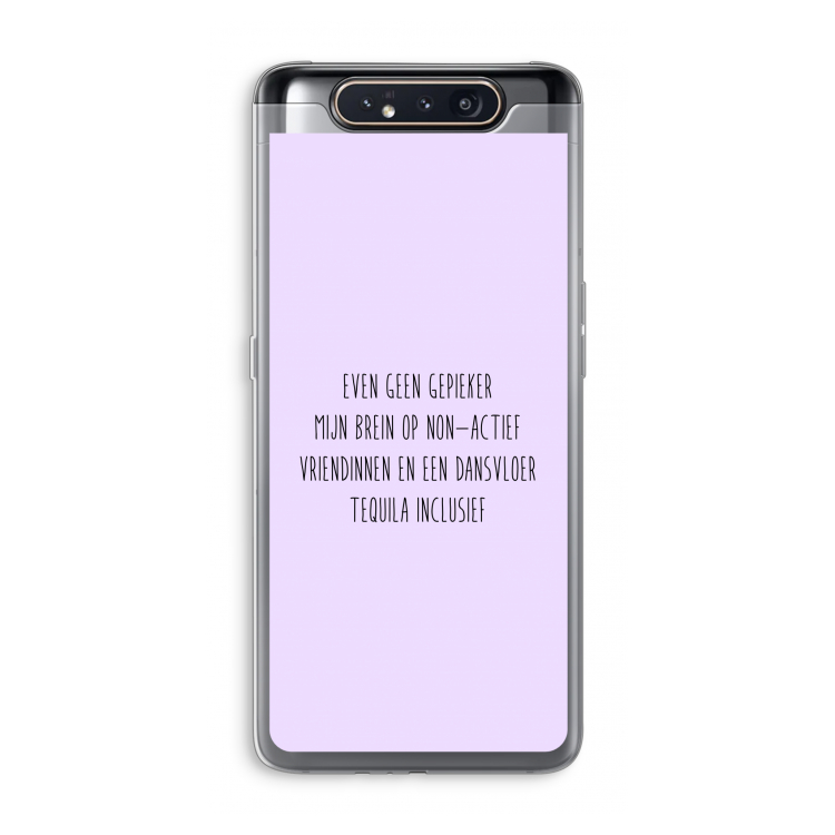Tequila: Samsung Galaxy A80 Transparant Hoesje