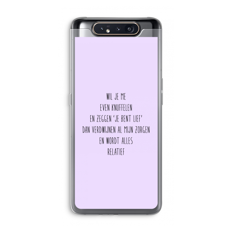 Relatief: Samsung Galaxy A80 Transparant Hoesje