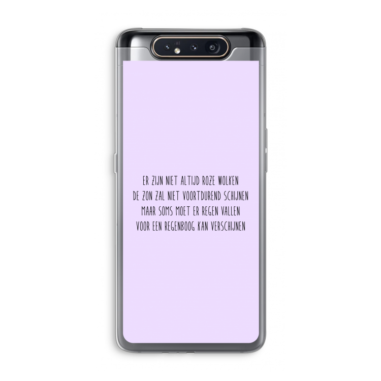 Regenboog: Samsung Galaxy A80 Transparant Hoesje